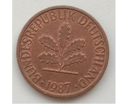 Германия (ФРГ) 1 пфеннинг 1987 F