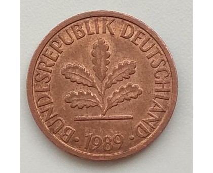 Германия (ФРГ) 1 пфеннинг 1989 F