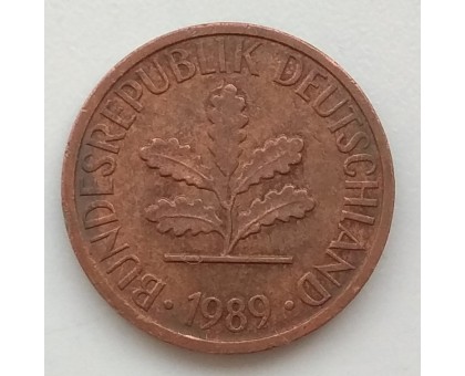 Германия (ФРГ) 1 пфеннинг 1989 G