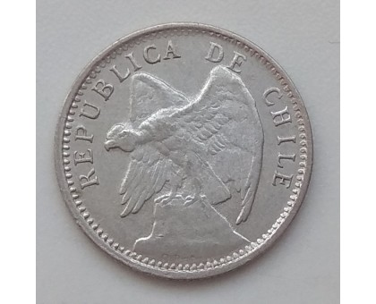 Чили 10 сентаво 1909 серебро