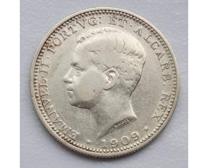 Португалия 200 рейсов 1909 серебро