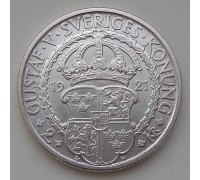 Швеция 2 кроны 1921. 400 лет Войне за Независимость серебро