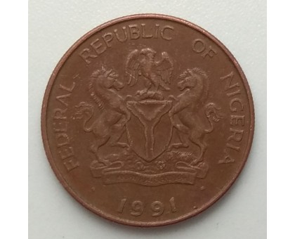 Нигерия 25 кобо 1991