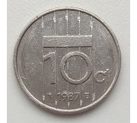 Нидерланды 10 центов 1987