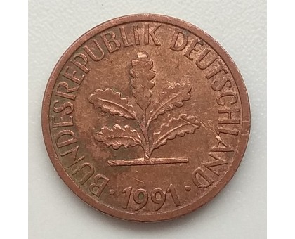 Германия (ФРГ) 1 пфеннинг 1991 G