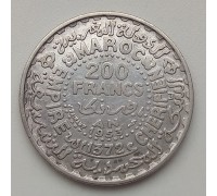 Марокко 200 франков 1953 серебро