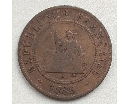 Французский Индокитай 1 сантим 1888