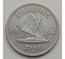 Фиджи 1 шиллинг 1934 серебро