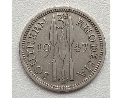 Южная Родезия 3 пенса 1947