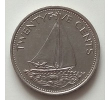 Багамы 25 центов 1974-1989