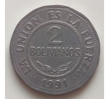 Боливия 2 боливиано 1991