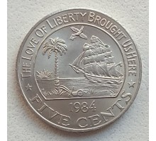 Либерия 5 центов 1960-1984