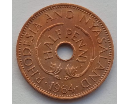 Родезия и Ньясаленд 1/2 пенни 1955-1964