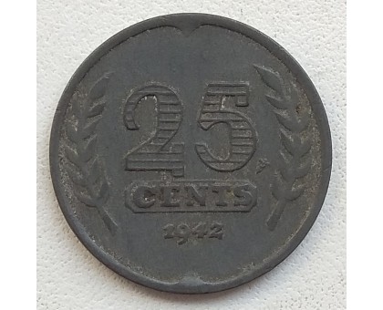 Нидерланды 25 центов 1942
