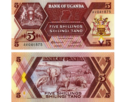 Уганда 5 шиллингов 1985-1987
