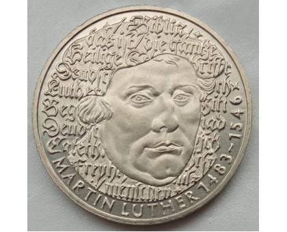 Германия (ФРГ) 5 марок 1983. 500 лет со дня рождения Мартина Лютера