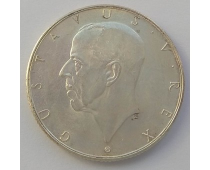 Швеция 2 кроны 1938. 300 лет поселению Делавэр. Серебро