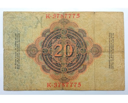 Германия 20 марок 1908-1910