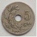 Бельгия 5 сантимов 1906 BELGIE