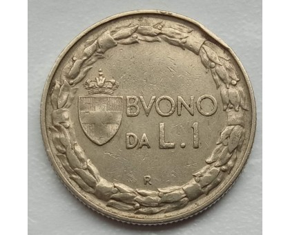 Италия 1 лира 1922