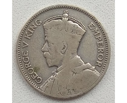 Новая Зеландия 1 шиллинг 1933 серебро