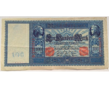 Германия 100 марок 1910 красная
