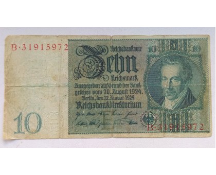 Германия 10 марок 1929