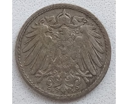 Германия 5 пфеннигов 1908 G