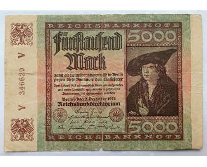 Германия 5000 марок 1922