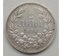 Болгария 2 лева 1894 серебро