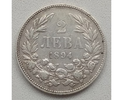Болгария 2 лева 1894 серебро