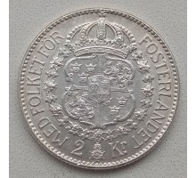 Швеция 2 кроны 1939 серебро
