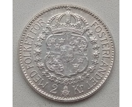 Швеция 2 кроны 1939 серебро