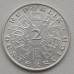 Австрия 2 шиллинга 1928. 100 лет со дня смерти Франца Шуберта серебро