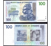 Зимбабве 100 долларов 2007