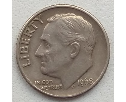 США 10 центов 1968