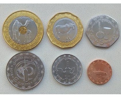 Мавритания 2017-2018. Набор 6 монет