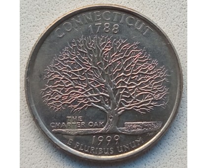 США 25 центов 1999. Штаты и территории. Коннектикут 