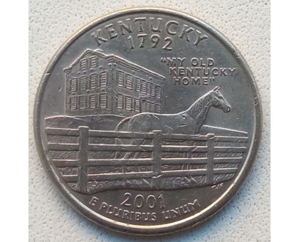 США 25 центов 2001. Штаты и территории. Кентукки 