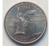 США 25 центов 2001. Штаты и территории. Нью-Йорк