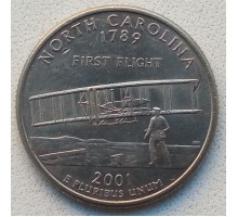 США 25 центов 2001. Штаты и территории. Северная Каролина