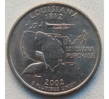 США 25 центов 2002. Штаты и территории. Луизиана 