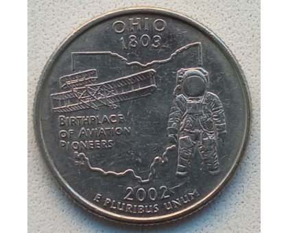 США 25 центов 2002. Штаты и территории. Огайо 