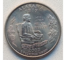 США 25 центов 2003. Штаты и территории. Алабама 