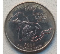 США 25 центов 2004. Штаты и территории. Мичиган 