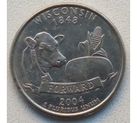 США 25 центов 2004. Штаты и территории. Висконсин 