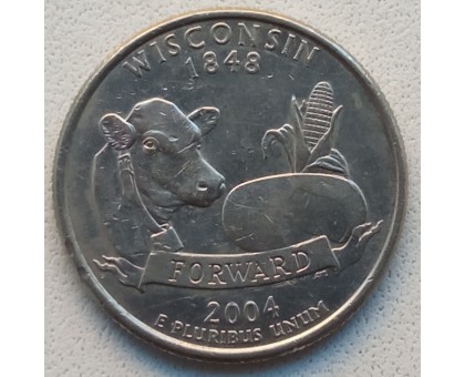 США 25 центов 2004. Штаты и территории. Висконсин 