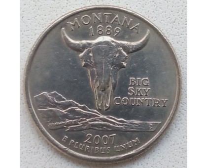 США 25 центов 2007. Штаты и территории. Монтана 