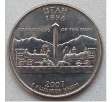 США 25 центов 2007. Штаты и территории. Юта 