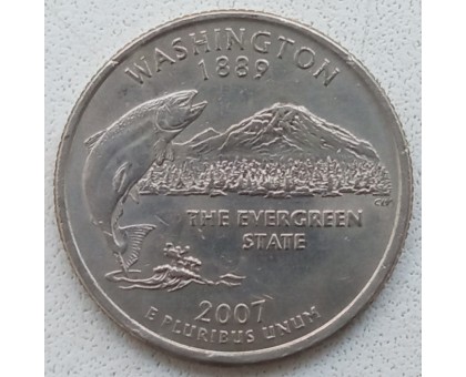 США 25 центов 2007. Штаты и территории. Вашингтон 